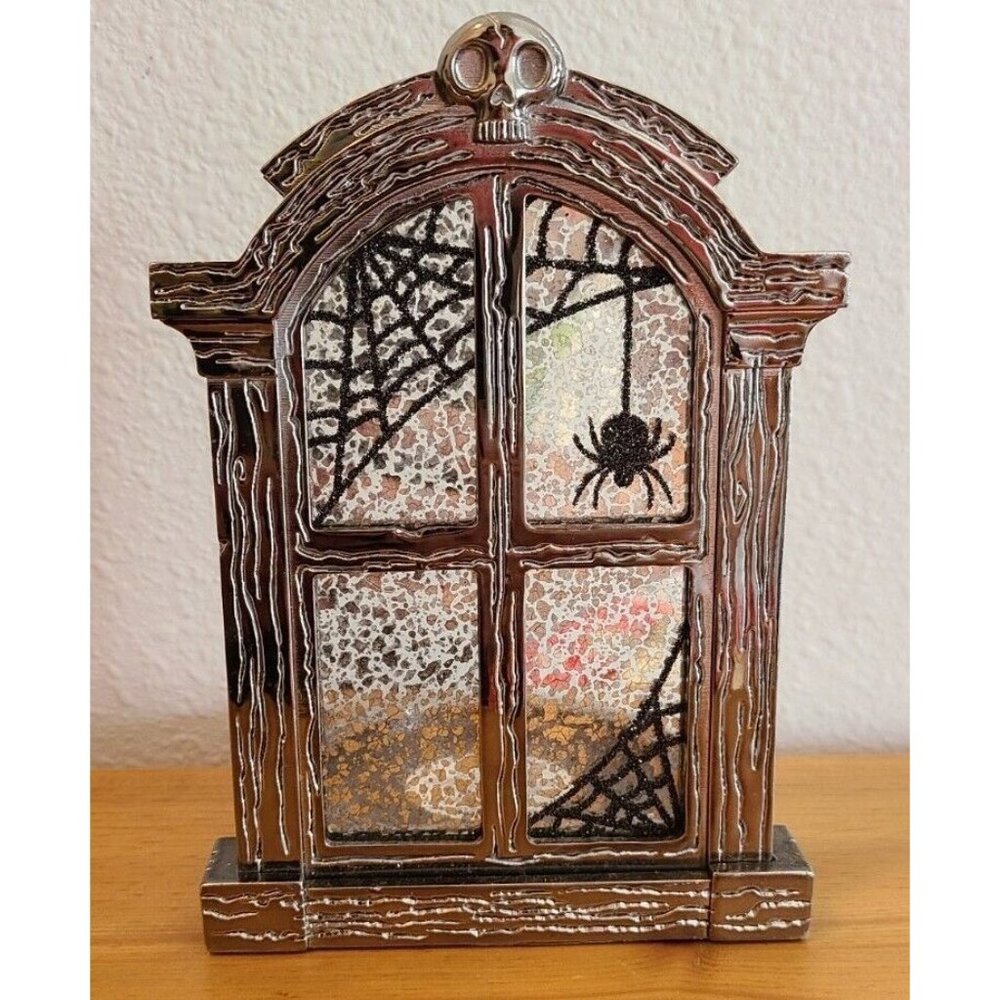 Bath & Body Works Halloween Spider Web Window Single Wick Candle Holder Rare HTF